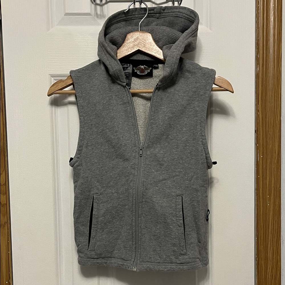 Harley-Davidson Gray Hooded Vest